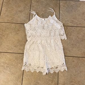 Yumi Kim white lace romper Size Large